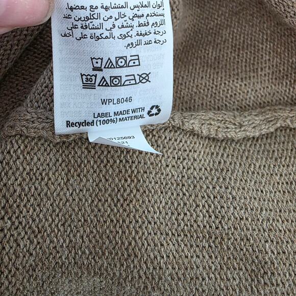 Karen Scott Cotton Hardware Henley Sweater color tan sz S - Picture 8 of 10